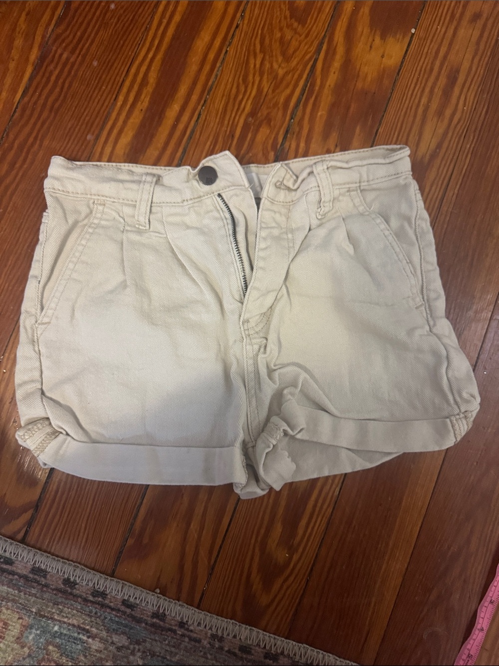 RSQ Womens Cream Utility Jean Shorts